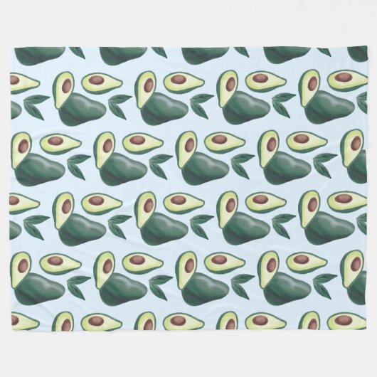 Avocados-Decke Fleecedecke (Vorderseite (Horizontal))