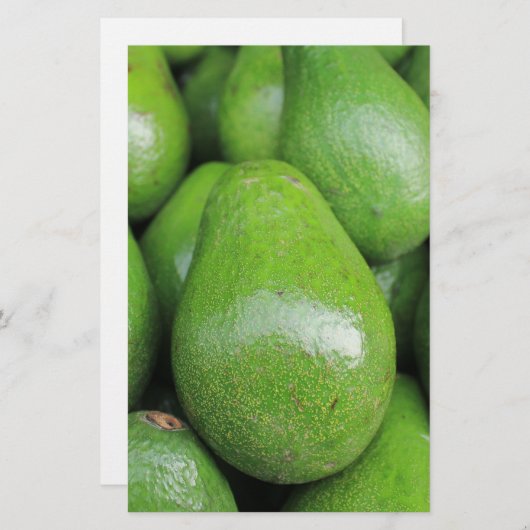 Avocados, frisch, grün briefpapier (Vorne/Hinten)