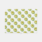 Avocados Green White Pattern Yum 4Amy Fleecedecke (Vorderseite (Horizontal))