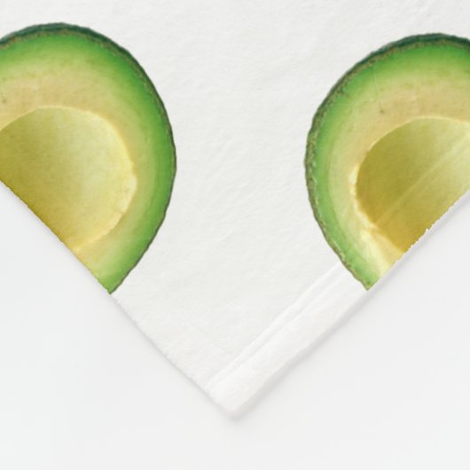 Avocados Green White Pattern Yum 4Amy Fleecedecke (Ecke)