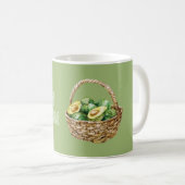 Avocados im Korb Kaffeetasse (VorderseiteRechts)