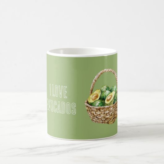 Avocados im Korb Kaffeetasse (Mittel)
