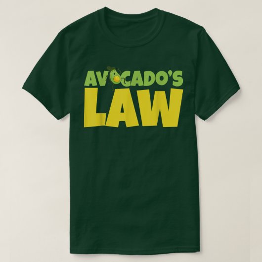 Avocados Law Avogadro Go Vegan T-Shirt (Design vorne)