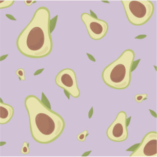 Avocados lustiges Retromuster grün & violett Aufkleber
