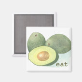 Avocados-Magnet Magnet (Vorderseite/Rückseite)
