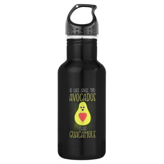 Avocados Make Guacamole Edelstahlflasche (Vorderseite)