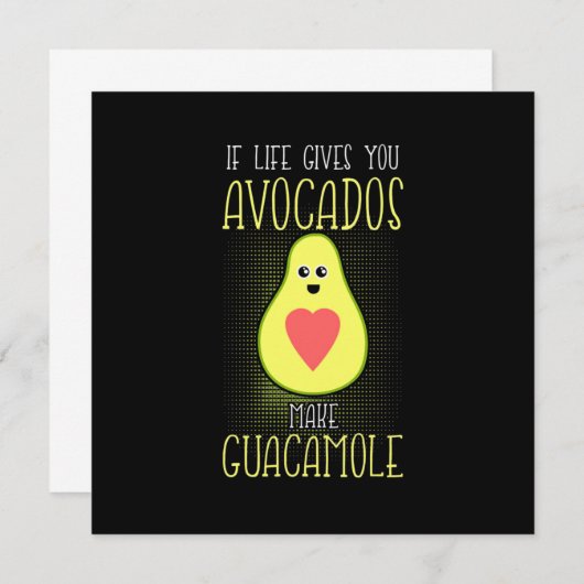Avocados Make Guacamole Einladung (Vorne/Hinten)