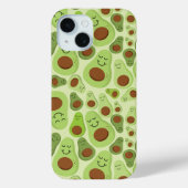 Avocados Niedlich Happy Avocado Pattern Case-Mate iPhone Hülle (Rückseite)