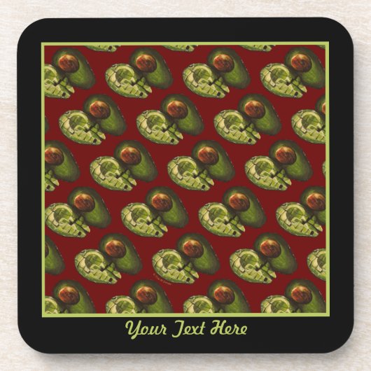 Avocados Plastische Untersetzer (Vorderseite)