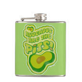 Avocados sind die Gruben Flachmann (Vorderseite)