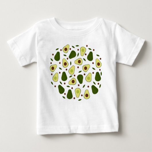 Avocados und Blätter Baby T-shirt (Vorderseite)
