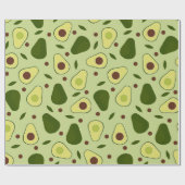 Avocados und Blätter Geschenkpapier (Flach)