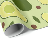 Avocados und Blätter Geschenkpapier (Rolleneckpunkt)