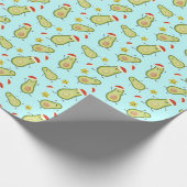 Avocados & Weihnachten Geschenkpapier (Ecke)