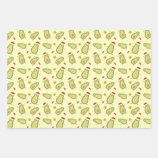 Avocados & Weihnachten Geschenkpapier Set (Vorderseite 3)