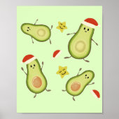 Avocados & Weihnachten Poster (Vorne)