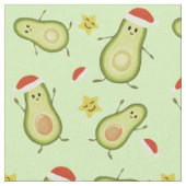 Avocados & Weihnachten Stoff (Nahaufnahme)
