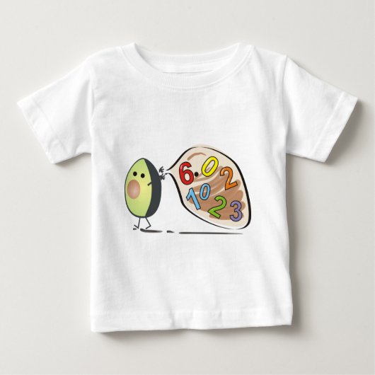 Avocadozahlen Baby T-shirt (Vorderseite)