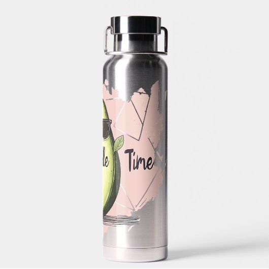 🥑 Avocadozeit🕶️ Trinkflasche (Rückseite)