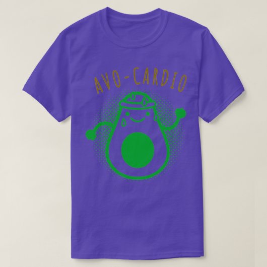 AvoCardio Black Funny Gym T-Shirt (Design vorne)