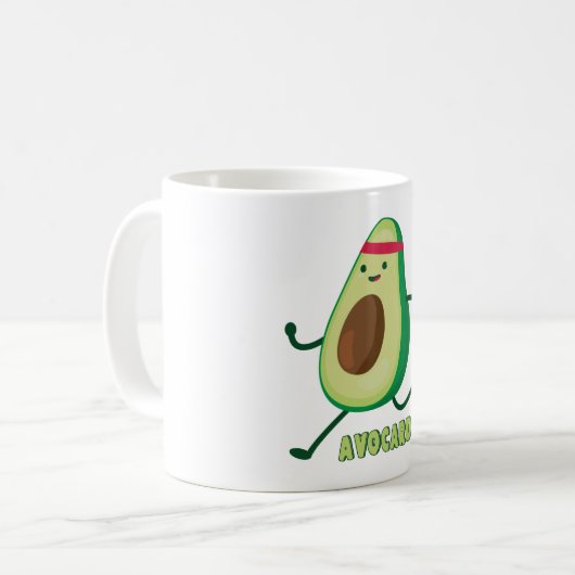 Avocardio Funny Cartoon Tasse (Vorderseite Links)