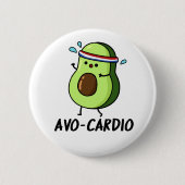 Avocardio Funny Excercise Avocado Pub Button (Vorderseite)
