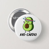 Avocardio Funny Excercise Avocado Pub Button (Vorne & Hinten)