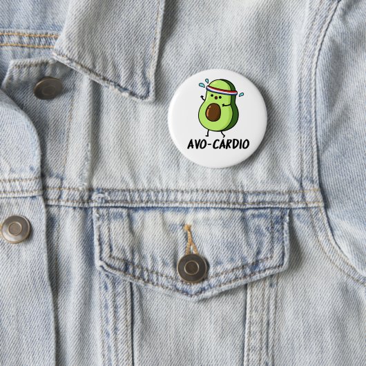 Avocardio Funny Excercise Avocado Pub Button (Beispiel)