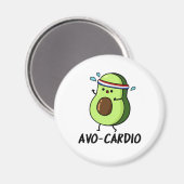 Avocardio Funny Excercise Avocado Pub Magnet (Vorderseite/Rückseite)