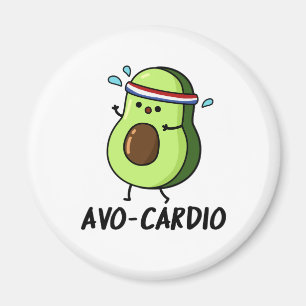 Avocardio Funny Excercise Avocado Pub Magnet