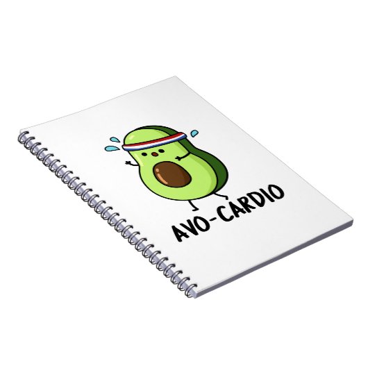 Avocardio Funny Excercise Avocado Pub Notizblock (Rechte Seite)