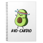 Avocardio Funny Excercise Avocado Pub Notizblock (Vorderseite)