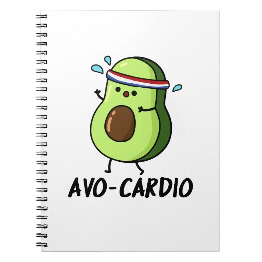 Avocardio Funny Excercise Avocado Pub Notizblock (Vorderseite)