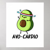 Avocardio Funny Excercise Avocado Pub Poster (Vorne)