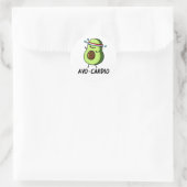 Avocardio Funny Excercise Avocado Pub Runder Aufkleber (Tasche)