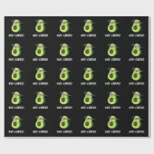 Avocardio Funny Excercise Avocado Pun Dark BG Geschenkpapier (Flach)
