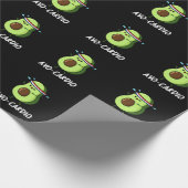 Avocardio Funny Excercise Avocado Pun Dark BG Geschenkpapier (Ecke)