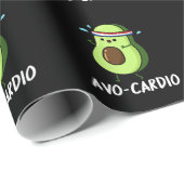 Avocardio Funny Excercise Avocado Pun Dark BG Geschenkpapier (Rolleneckpunkt)