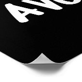 Avocardio Funny Excercise Avocado Pun Dark BG Poster (Ecke)