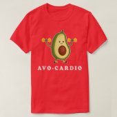 AvoCardio Funny Pun Workout Running Avocado T-Shirt (Design vorne)