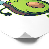 Avocardio Funny Running Marathon Runner Poster (Ecke)