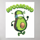 Avocardio Funny Running Marathon Runner Poster (Vorne)