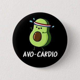 Avocardio Lustige Übung Avocado Wortspiel Dunkler Button
