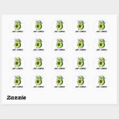 Avocardio Lustiges Training Avocado Wortspiel Runder Aufkleber (Blatt)