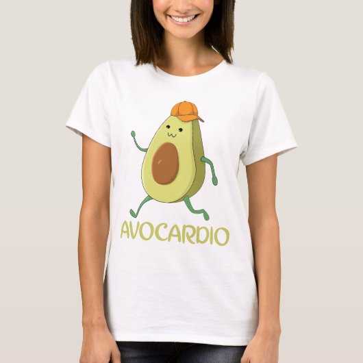 avocardio niedlich Design T - Shirt (Vorderseite)