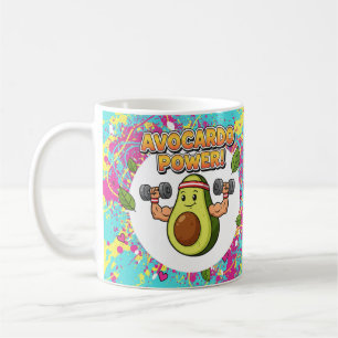 Avocardo Power Funny Cartoon Design Kaffeetasse
