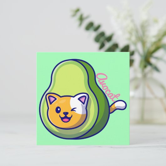 Avocat Feiertagskarte (Stehend Vorderseite)