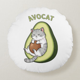 Avocat-Kutness Rundes Kissen
