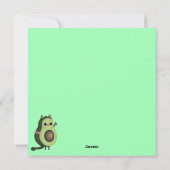 Avocat-Urlaubskarte Feiertagskarte (Rückseite)