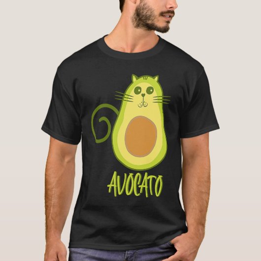 Avocato Avocado Katze und Veganer T-Shirt (Vorderseite)